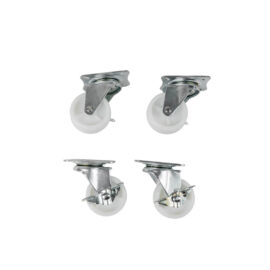 ล้อไนล่อน แป้นซิงค์ สีขาว 2"(เบรค) CI20GN-U-L FT แพ็ค4อัน