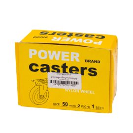 ล้อไนล่อนชุดแป้นหมุน เหรียญทอง สีขาว/POWER 2